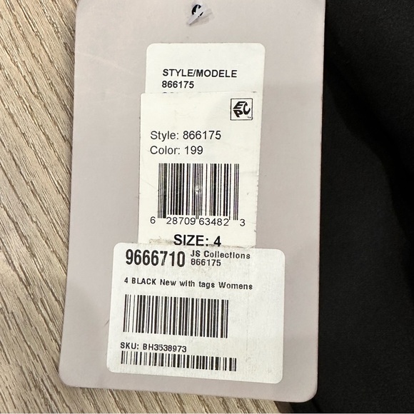 New JS Collections Black Faux Wrap Halter Maxi Dress - Picture 7 of 7